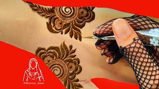 Very Beautiful Khafeef Henna Design  Latest Dubai style Henna Designs tutorial  #thouseenshenna