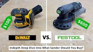 Dewalt DCW210D1 vs. Festool 575716 Orbital Sander  What Sander Should You Buy?  Tool Review