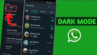 whatsapp par dark mode kaise karen 2022  whatsapp par black theme kaise kare  whatsapp dark Mode