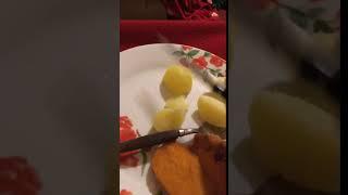 Cutting potatoes backwards