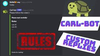How to make CUSTOM REPLIES tags using Carl-bot  easily  