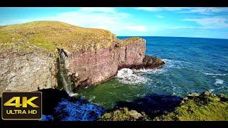 Crawton Waterfall Scotland Walking Tour 4k Feb 2022