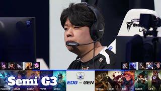 EDG vs GEN - Game 3  Semi Finals S11 LoL Worlds 2021  Edward Gaming vs Gen.G - G3 full game