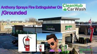 Anthony Sprays Fire Extinguisher on CleanHub Car WashGrounded ft. @cool_mations