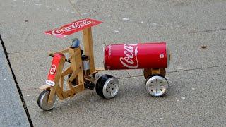 How to make Rickshaw With Robot - DIY from Coca-cola Cans