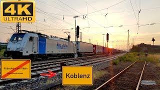 【4K】 Führerstandsmitfahrt Rechte Rheinstrecke Rüdesheim BF nach Koblenz HBF über OsterspaiLahnstein