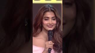 Pooja Hegdes cute speech in Kannada and Tulu at the South movie awards  #ytshorts