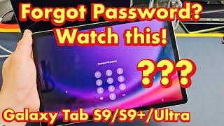 Galaxy Tab S9S9+Ultra Forgot Password? Lets Factory Reset