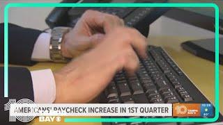 Americans paychecks increased in the first three months of 2024