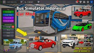 How To install Car Mod - Truck Mod For Bussid Latest Mod Setup  Bus Simulator Indonesia