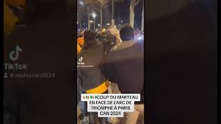 Coup du marteau devant l’arc de triomphe après victoire de la  #can2024 #football #cotedivoire