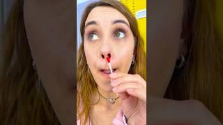 A girl faked a nosebleed to put on lipstick in class #funny