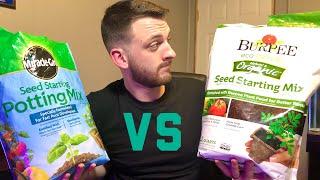 Miracle Gro vs Burpee seed start Mix review and comparison Seed starting indoors basics