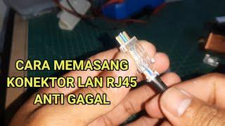 Cara pasang konektor kabel LAN RJ45 urutan kabel crimping