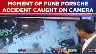 Pune Porsche Accident  Moment Of Speeding Porsche Caught On Camera Watch Visuals