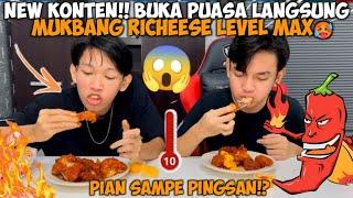 BUKA PUASA LANGSUNG MUKBANG RICHEESE LEVEL MAX PEDES BANGET GILAAA