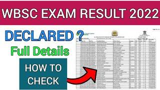 WBCS Result Date 2022  How To Check WBCS Result 2022