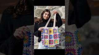 Granny square crochet handmade handbags#2023