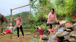 Build a dam to bring water into the field and build a swing for my 3-year-old daughter.