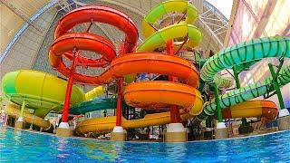 Waterslides at Tropical Islands in Krausnick Germany