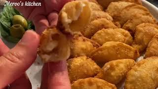 Homemade puff pastry Samosa السمبوسة البف بعجينه مقرمشة بدون ما تشرب ولا نقطه زيت سمبوسه رمضان 