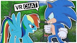 Movie Sonic Meets Rainbow Dash In VR CHAT