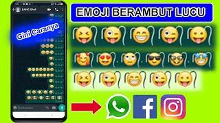 Emoji Berambut yang lagi viral  ᥬ᭄ ᥬ᭄ᥬ᭄WhatsAppFacebookInstagram Gini Cara Merubahnya