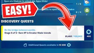 How to *EASILY* Earn XP in Creator Made Islands Full Guide  Fortnite x Avatar