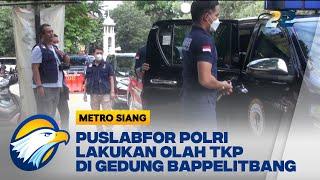 Puslabfor Polri Lakukan Olah TKP Gedung Bappelitbang Bandung