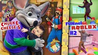 SHAWN goes to CHUCK E CHEESES  + FUNnel Fam Roblox Obby Competition  FV Family