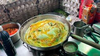 Indias Best Scrambled Egg Omelette  Cheese Egg Omelette Pizza  INDIAN STREET FOOD