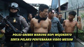 VIDEO POLISI GREBEK WARUNG KOPI MESUM MOJOKERTO 