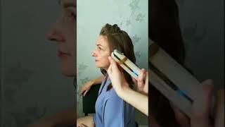 Curls with a Flat Iron - How To Curl your Hair#shorts#curls#prayforukraine#ukraine#curlstutorials