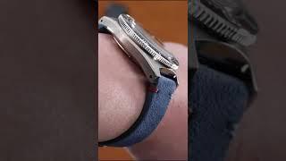 20mm Blue Quick Release Italian Suede Leather Watch Strap for Seiko SPB149 Prospex Diver 62MAS