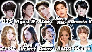 Реакция на Stray Kids BTS Ateez Agust D Monsta X GI-DLE Aespa Red Velvet Onew Onewe