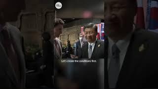 Chinese President Xi Jinping confronts Justin Trudeau at G20  USA TODAY #Shorts