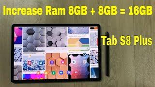 How to Increase RAM in Samsung Galaxy Tab S8 Plus - Virtual RAM RAM Plus