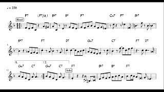 Charlie Parker - Au Privave Solo Transcription