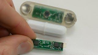 Temperature-sensing RFID tag in magnetic stir bar