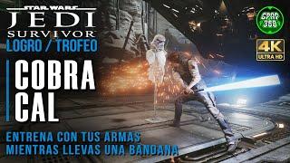 Star Wars Jedi Survivor  Logro  Trofeo Cobra Cal Entrenar con las armas llevando una bandana