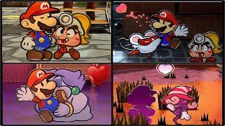 Paper Mario The Thousand-Year Door Remake - Mario Kissed by all Female Partners 4K
