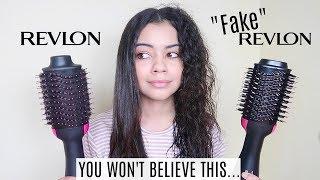 FAKE VS REAL REVLON ONE STEP HAIR DRYER AND VOLUMIZER ON CURLY HAIR