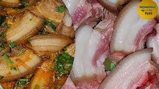 Pork Belly Dry Fry  Pork Belly Fat Recipe  Simple and delicious Pork Fry Recipe 