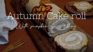 Autumn pumpkin spice cake roll  Fall recipes