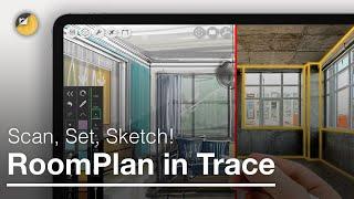 Scan Set Sketch RoomPlan in Morpholio Trace for Interior Design