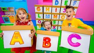 Five Kids Learn ABC Alphabet + more Childrens Songs and Videos