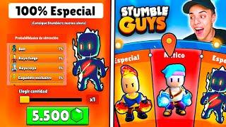 GIRÉ la NUEVA RULETA *100% ESPECIAL de STUMBLE GUYS y ME TOCÓ ESTO...