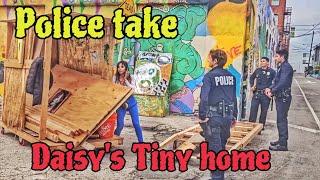 Police Demolish Homeless Daisys Tiny Homes on Venice Beach