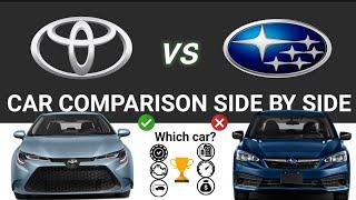 Toyota Corolla vs Subaru Impreza  2022 car comparison side by side