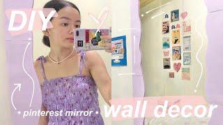 DIY WALL DECOR *transforming old mirror* pinterest vibe  Memel De Guzman Philippines